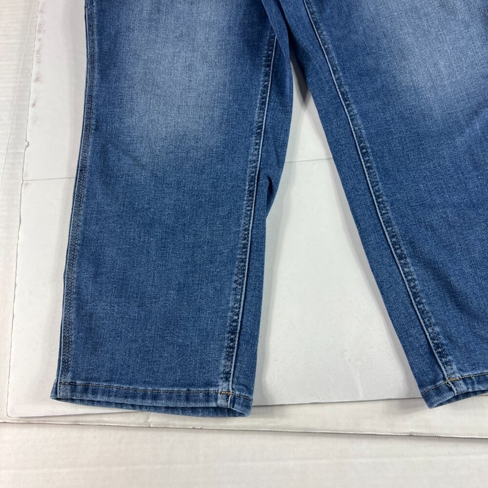 Edgely Jeans Womens Plus 40x25* High Rise Slim Straight Ankle Blue Denim Tag 20W - Picture 6 of 16